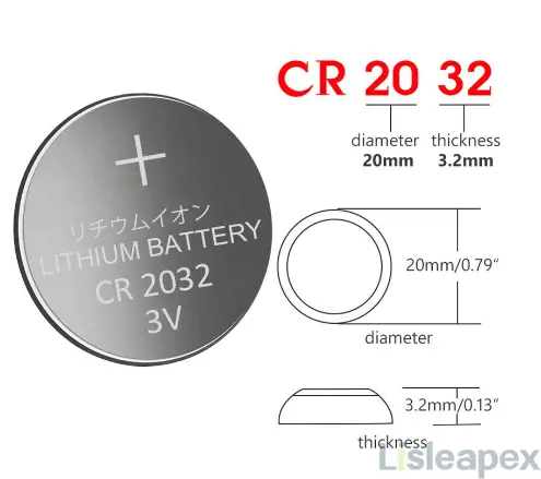 CR2032 Batteries Dimensions and Size