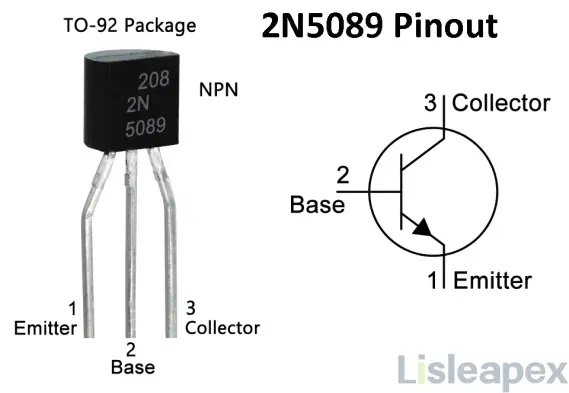 2N5089 Transistor Pinout