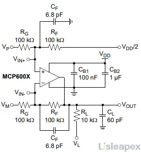 MCP6002 Test Circuits