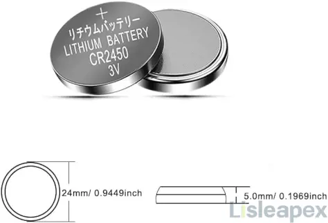 CR2450 Batteries Dimensions and Size
